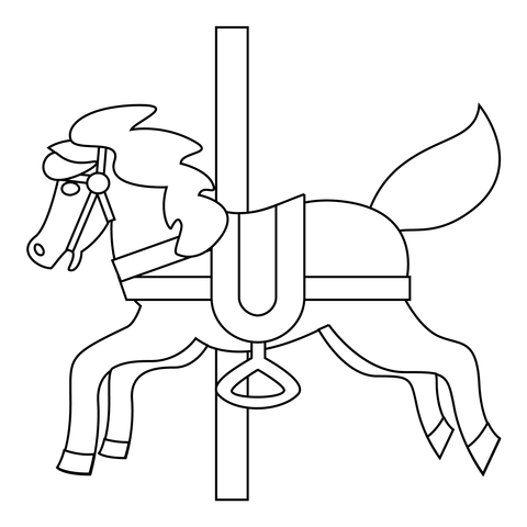 Carousel Horse Coloring Page